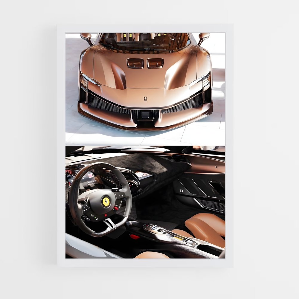 Poster Performance Élégante – affiche Ferrari (vue 3)